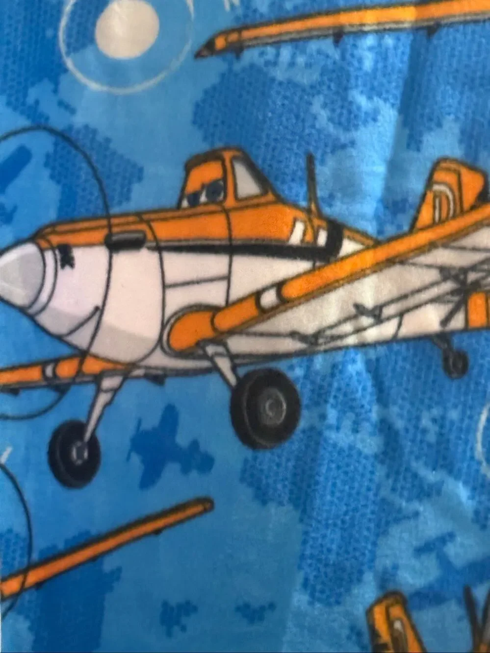Disney Planes Dusty Racing Check Toss kids throw blanket
